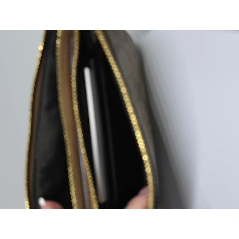 Authentic COACH Signature Wristlet  Gold Logo ‎ Preloved Charm